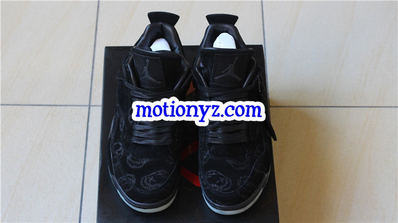 Authentic Kaws x Air Jordan 4 Cool Black